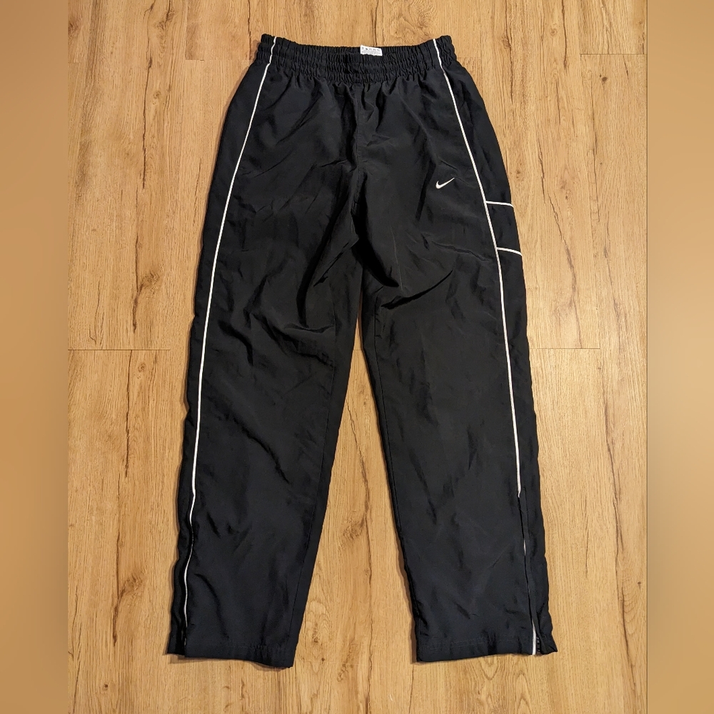 Vintage Y2K Nike Ankle Zip Joggers Sweatpants Black Size M